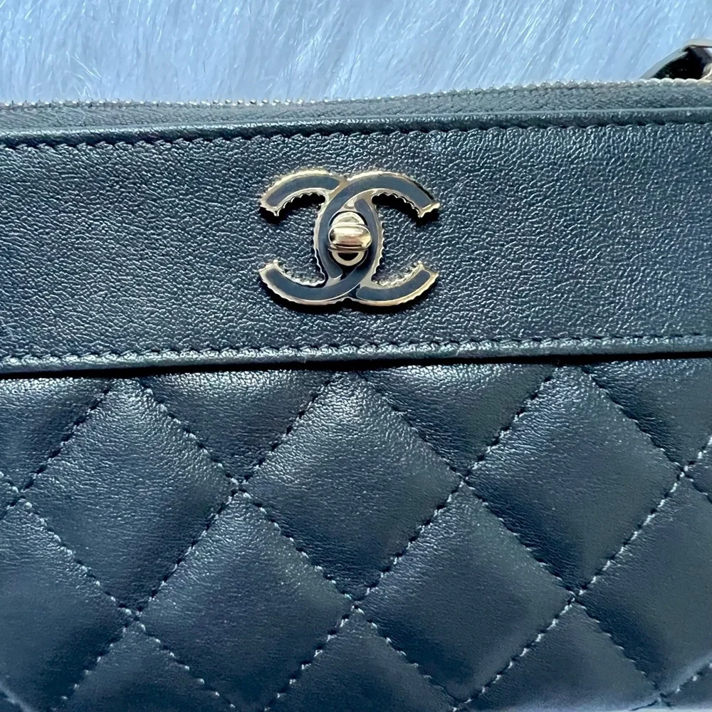 CHANEL sheepskin quilted